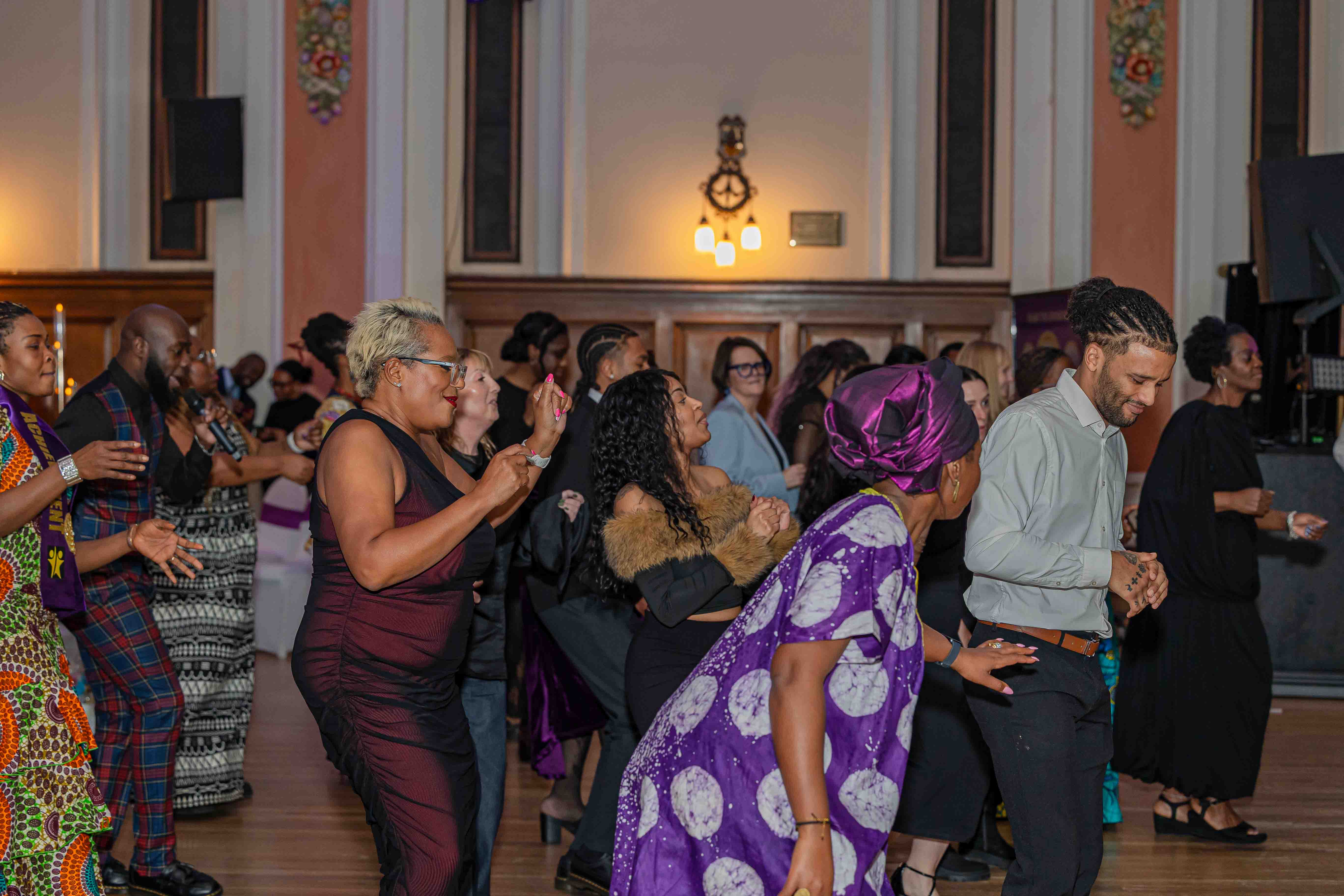 SRACA guests celebrating together on the dancefloor